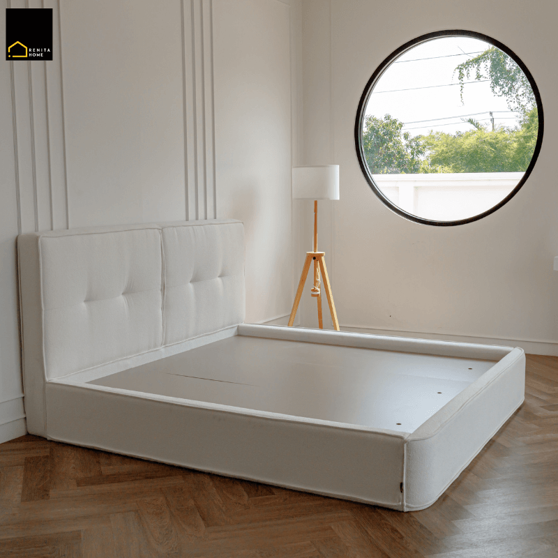 เตียงนอน 6 ฟุต RENITA HOME รุ่น Cleo สีครีม